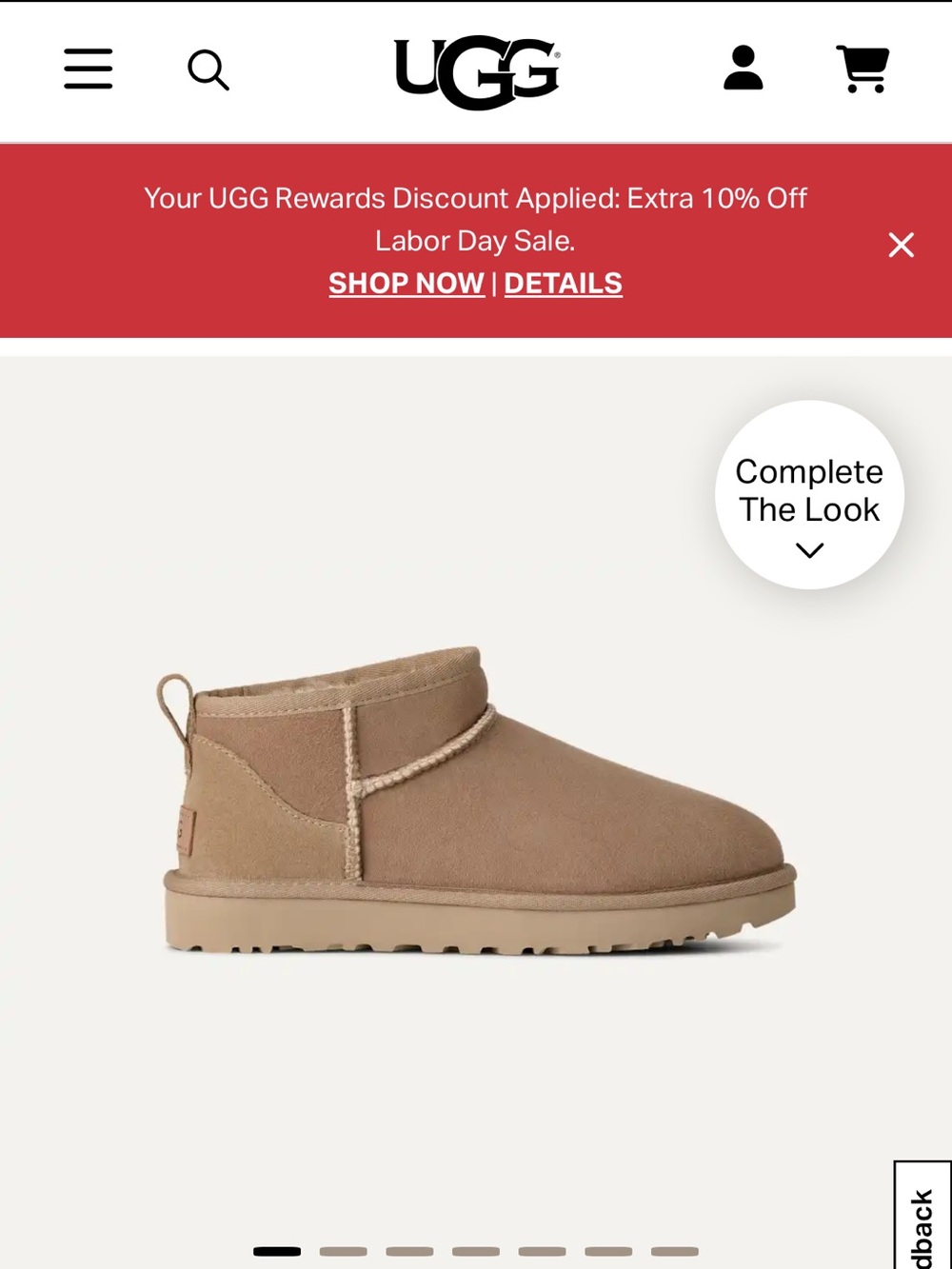 UGG Sand Color Women’s Classic Ultra Mini Boots
